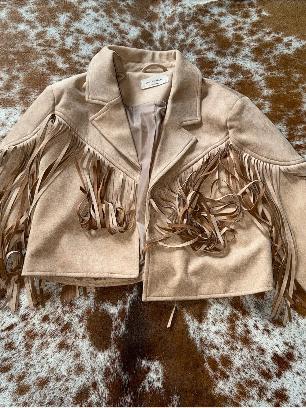 Tan Suede Fringe Jacket